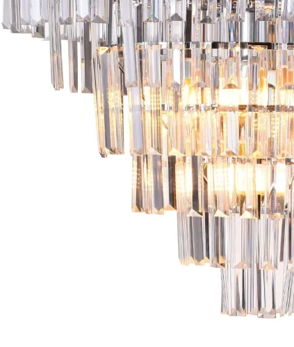 Люстра подвесная NIAGARA 81424/12C CHROME Natali Kovaltseva прозрачная на 13 ламп, основание хром в стиле классический фото 3